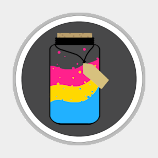 Pansexual Pride jar Magnet